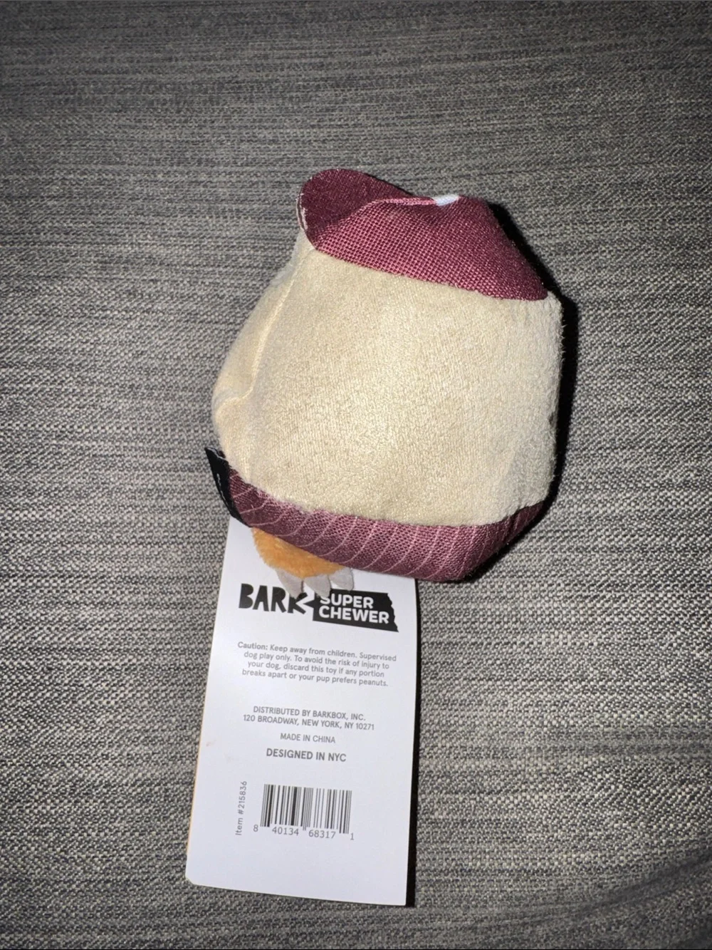 Bark Crackin' Jake Plush Treat-Dispensing Toy - brown & Cream